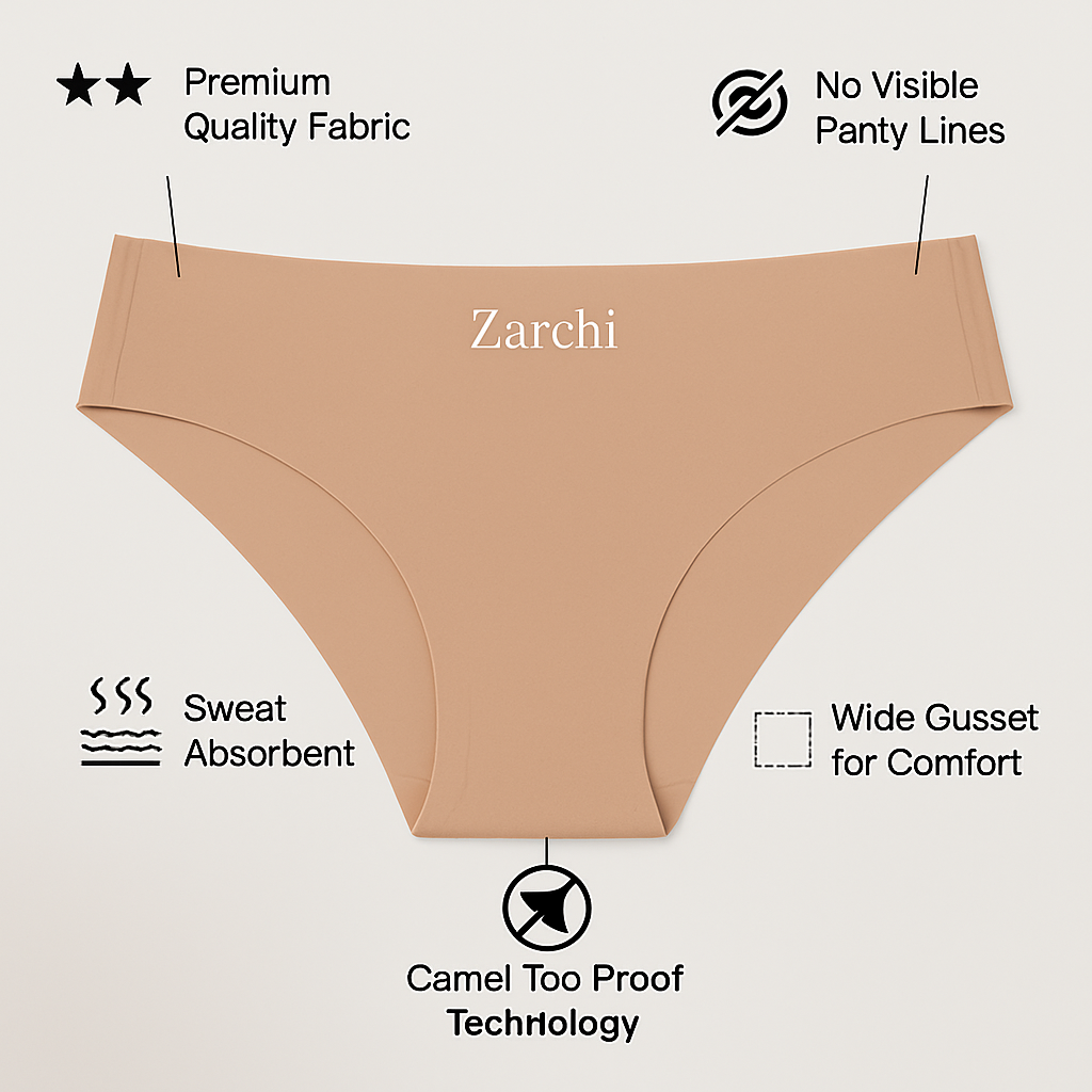 Zarchi Invisible Camel Toe Thong High Rise