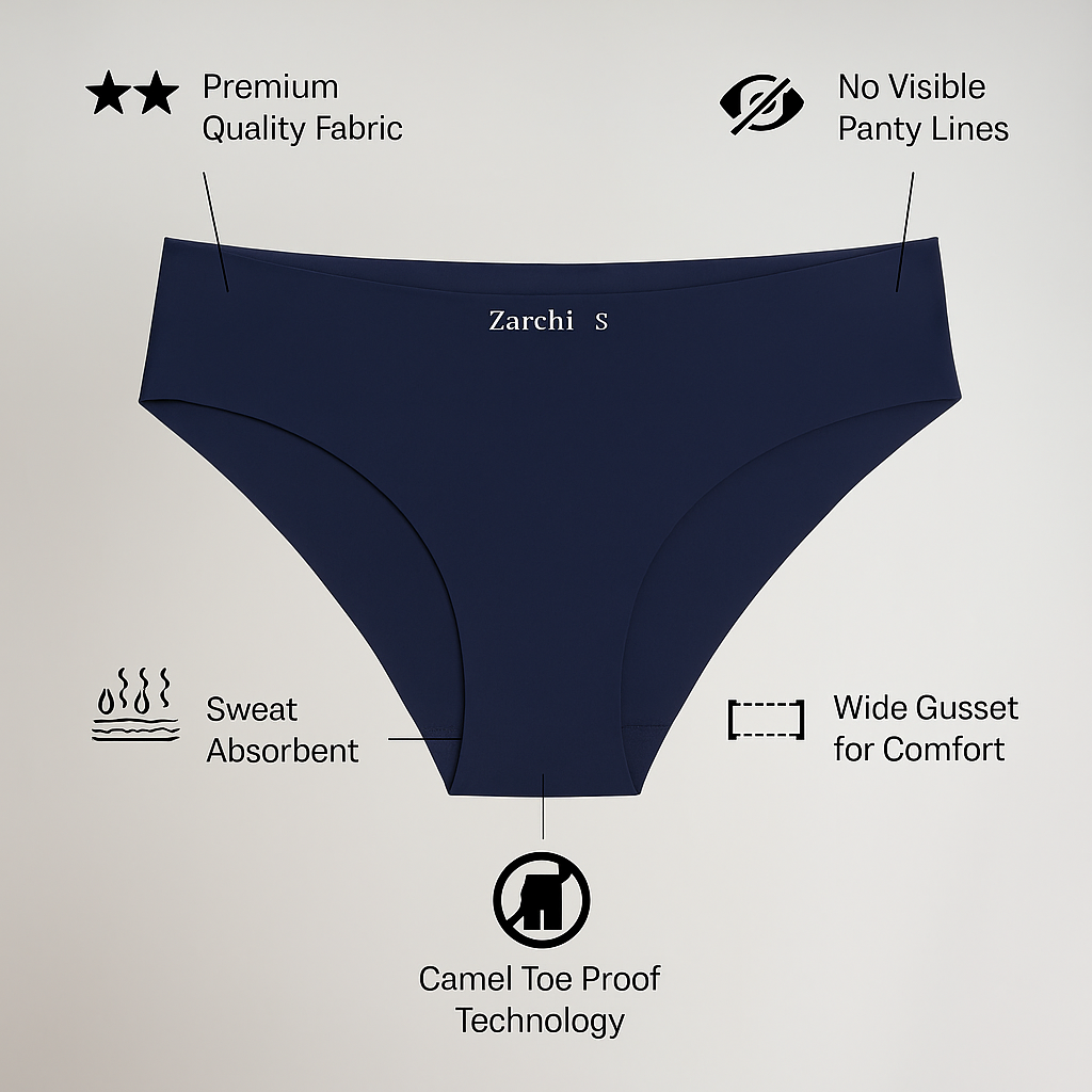 Zarchi Invisible Camel Toe Thong High Rise