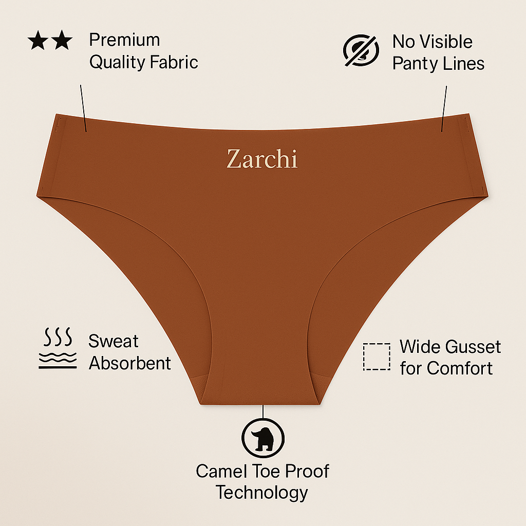 Zarchi Invisible Camel Toe Thong High Rise